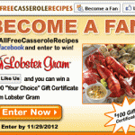 Lobster Gram Giveaway from AllFreeCasseroleRecipes