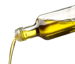 Olive Oil in Glass Bottle