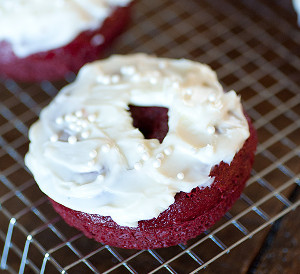 Red Velvet Cake Mix Donuts