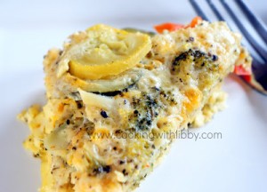 Slow Cooker Vegetable Three Cheese Frittata