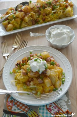Cheesy Country Potatoes with Ham