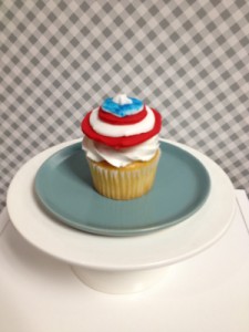 Captain America Fondant Cupcake