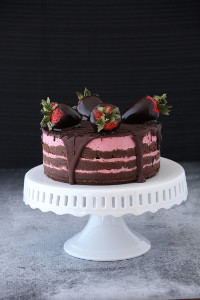 Chocolate-Strawberry-Layer-Cake