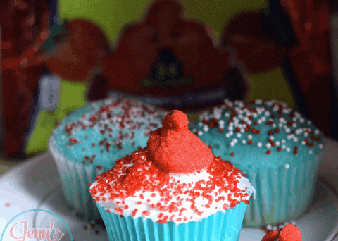 Red White & Blue Velvet Cupcakes