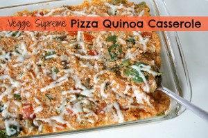 Veggie Supreme Pizza Quinoa Casserole