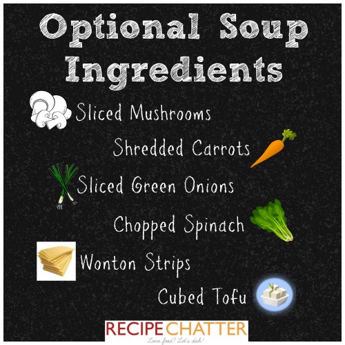 Optional Soup Ingredients