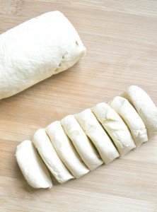 Praline Crescent Roll Casserole Dough Sliced
