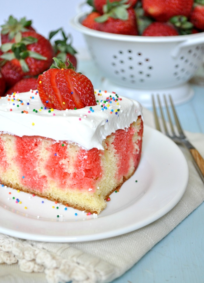 Strawberry Jello Poke Cake 11
