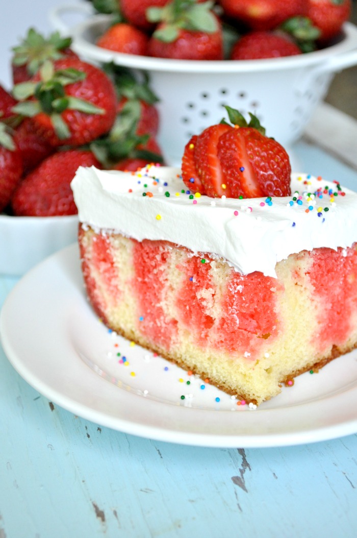 Strawberry Jello Poke Cake 15