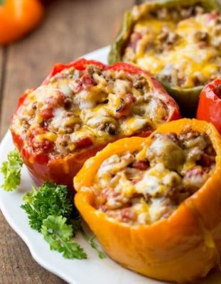 Stuffed Slow Cooker Bell Peppers