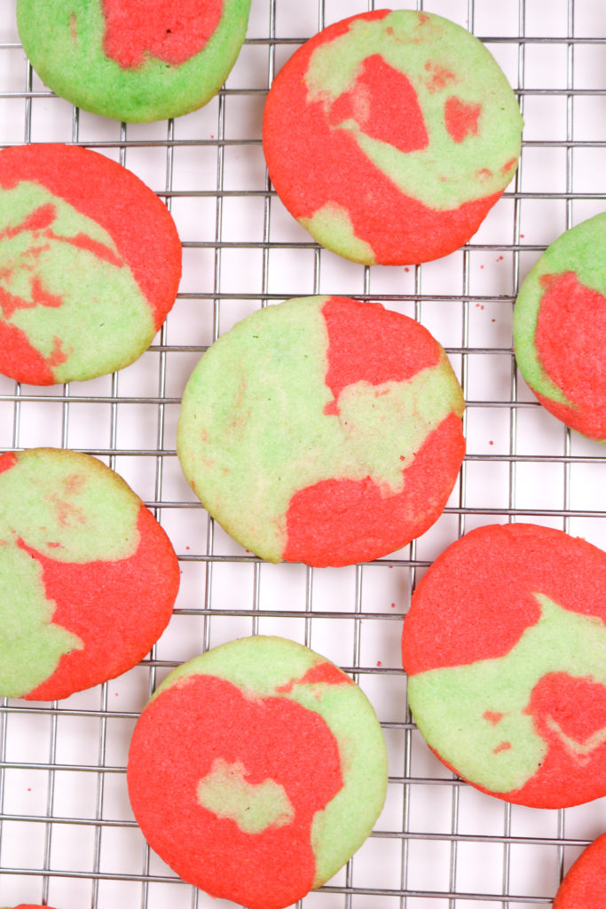 Marbled Sugar Cookies for Christmas 
