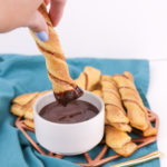 Crescent Roll Cinnamon Twists with Chocolate Dipping Sauce