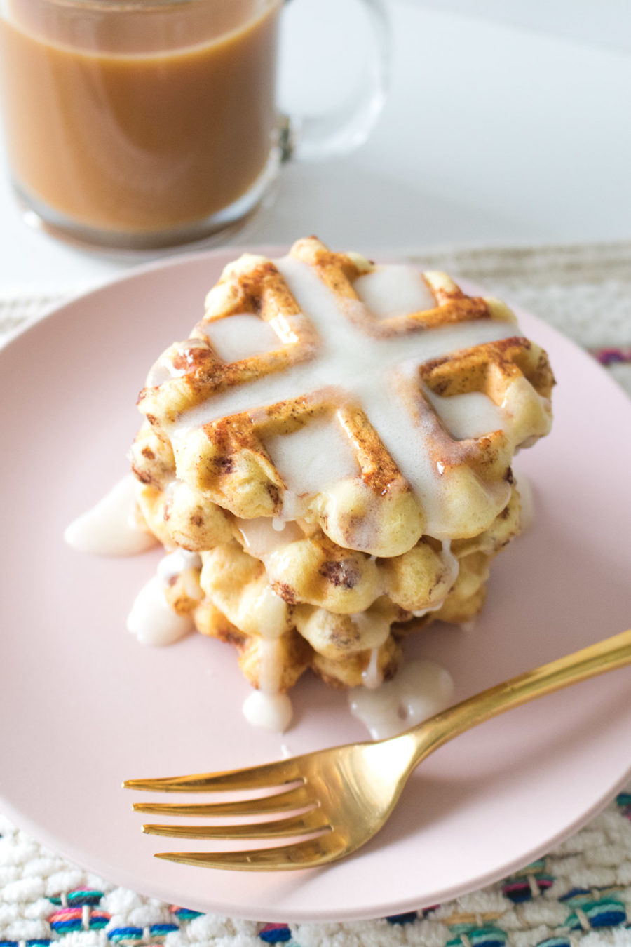 Cinnamon Roll Waffles with Pre-Made Dough - RecipeChatter