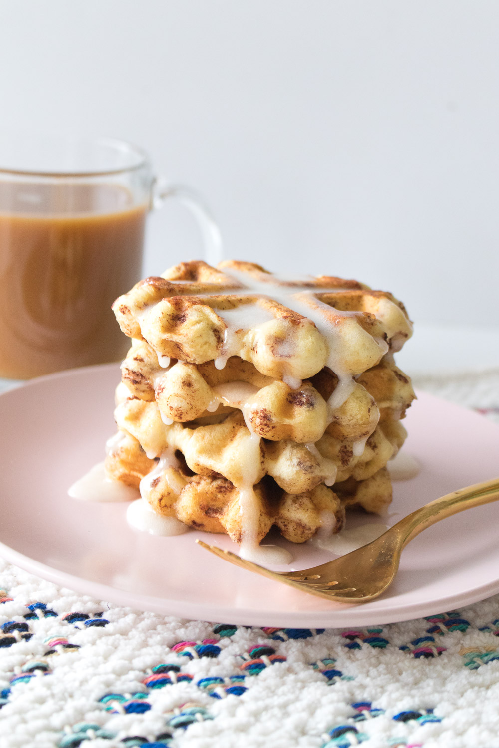 Cinnamon Roll Waffles with Pre-Made Dough - RecipeChatter